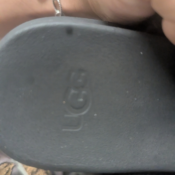 UGG Black Suede Cross-Strap Slide Sandals - Picture 4 of 7